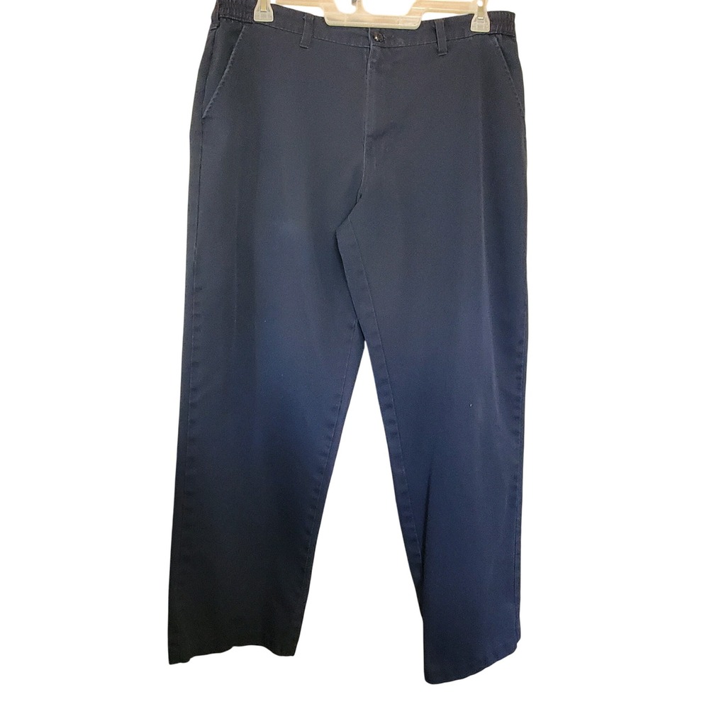 Red Kap Mens 38x33 Navy Blue Work Pants Straight‎ Leg Flat Front Relaxed Fit